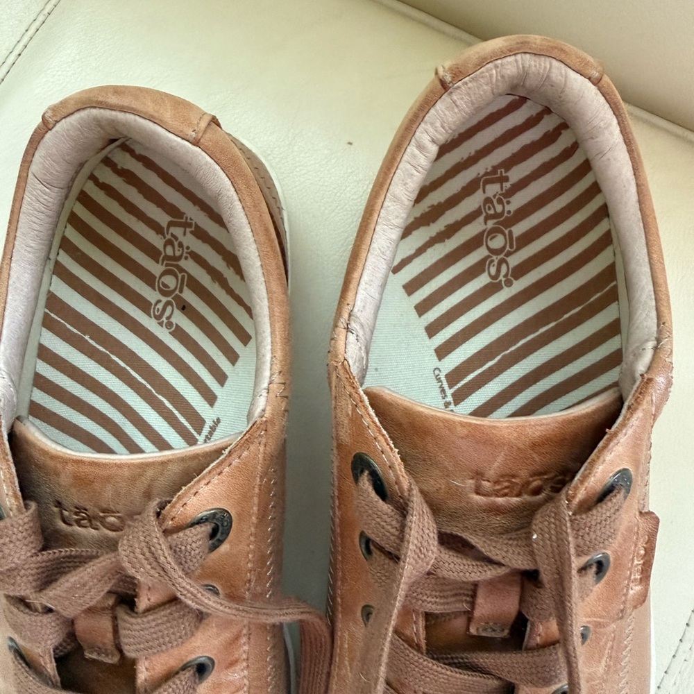 Women’s Taos Casual Leather Sneakers - Brown - Picture 2 of 5